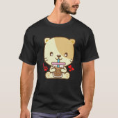 Cat Boba Tea Bubble Tea Kawaii Anime Japanischer N T-Shirt (Vorderseite)