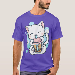 Cat Boba Tea Bubble Tea Kawaii Anime Japanischer N T-Shirt