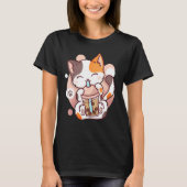Cat Boba Tea Bubble Tea Neko T-Shirt (Vorderseite)
