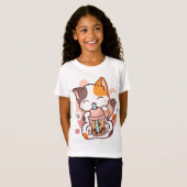 Cat Boba Tea Bubble Tee Anime Kawaii Neko für Mädc (Vorne ganz)