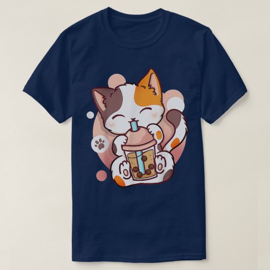 Cat Boba Tea Bubble Tee Anime Kawaii Neko für Mädc (Design vorne)