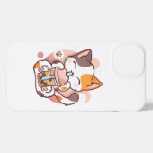 Cat Boba Tea Bubble Tee Anime Kawaii Neko für Mädc iPhone Hülle (Rückseite (Horizontal))