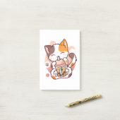 Cat Boba Tea Bubble Tee Anime Kawaii Neko für Mädc Post-it Klebezettel (Auf Schreibtisch)