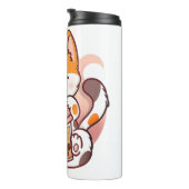 Cat Boba Tea Bubble Tee Anime Kawaii Neko für Mädc Thermosbecher (Nach rechts gedreht)