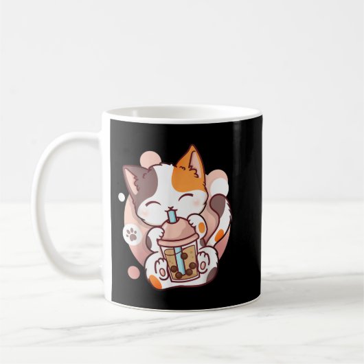 Cat Boba Tea Bubble Tee Anime Kawaii Neko Kaffeetasse (Links)