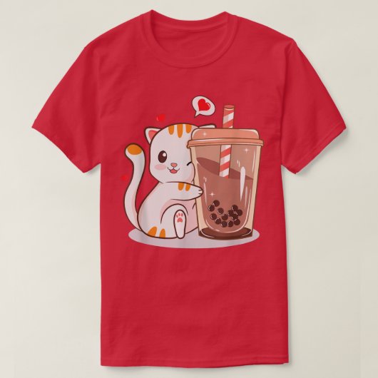Cat Boba Tea Bubble Tee Anime Kawaii Neko Kinder T (Design vorne)