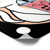 Cat Boba Tea Bubble Tee Anime Kawaii Neko Milktea Poster (Ecke)