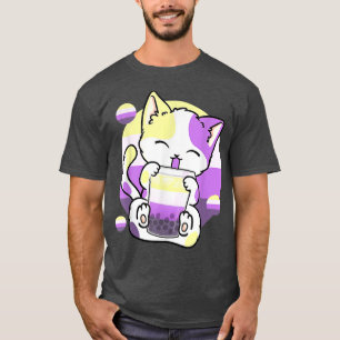 Cat Boba Tea Bubble Tee Anime Kawaii Neko Nonbinar