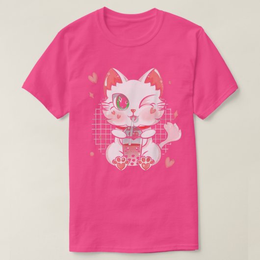 Cat Boba Tea Bubble Tee Katze Kawaii Anime Neko Gi (Design vorne)
