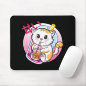 Cat Boba Tea Bubble Tee Katze Lover Anime Kawaii N Mousepad (Mit Mouse)