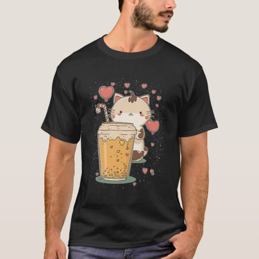 Cat Boba Tea Kawaii Kitty Bubble Tee Anime (Vorderseite)