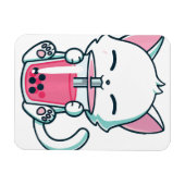 Cat Boba Tea Kühlschrank Magnet (Horizontal)