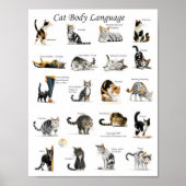 Cat Body Language Chart Poster (Vorne)