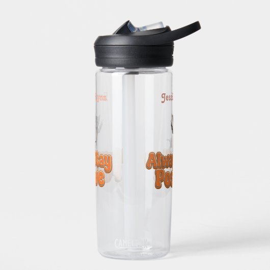 Cat Boho Hippie benutzerdefinierte personalisierte Trinkflasche (Links)