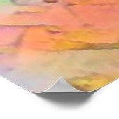 Cat Boho Yellow Colorful Hippie Pop Art Poster (Ecke)