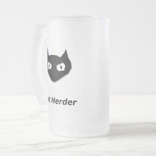 Cat Boo Cat Herder Mattglas Bierglas (Vorderseite Links)
