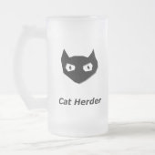 Cat Boo Cat Herder Mattglas Bierglas (Links)