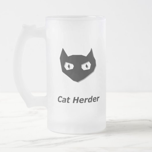 Cat Boo Cat Herder Mattglas Bierglas (Links)