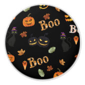 Cat Boo Halloween Keramikknauf (Vorderseite)