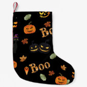Cat Boo Halloween Kleiner Weihnachtsstrumpf (Vorderseite)