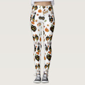 Cat Boo Halloween Leggings (Vorderseite)