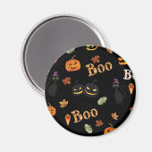 Cat Boo Halloween Magnet (Vorderseite/Rückseite)