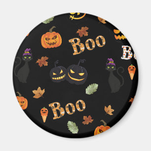 Cat Boo Halloween Magnet