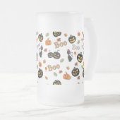 Cat Boo Halloween Mattglas Bierglas (VorderseiteRechts)