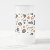 Cat Boo Halloween Mattglas Bierglas (Mittel)
