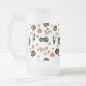 Cat Boo Halloween Mattglas Bierglas (Links)