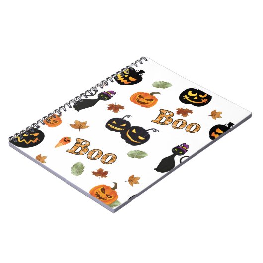 Cat Boo Halloween Notizblock (Linke Seite)
