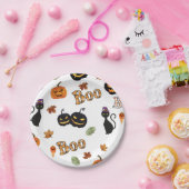 Cat Boo Halloween Pappteller (Party)