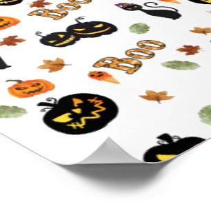Cat Boo Halloween Poster