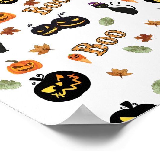 Cat Boo Halloween Poster (Ecke)