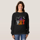 Cat Boo Halloween Sweatshirt (Vorne ganz)