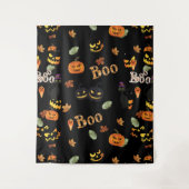 Cat Boo Halloween Wandteppich (Vorderseite)