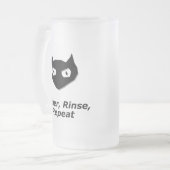 Cat Boo Lather Rinse Wiederholung Mattglas Bierglas (Vorderseite Links)