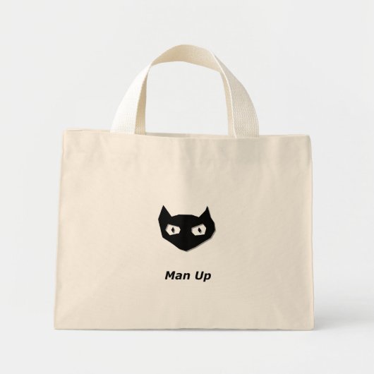 Cat Boo Man Up Mini Stoffbeutel (Vorne)