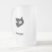 Cat Boo Pwnage Mattglas Bierglas (Vorderseite Links)