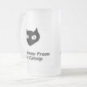 Cat Boo tritt weg vom Catnip Mattglas Bierglas (Vorderseite Links)