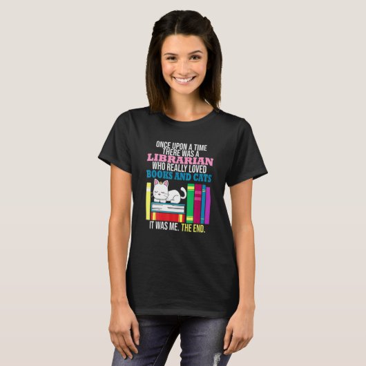 Cat  Book Feline Owner Reader Bookworm T-Shirt (Vorne ganz)