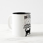 Cat & Book Lover Tasse (Vorderseite Links)