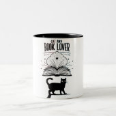 Cat & Book Lover Tasse (Mittel)