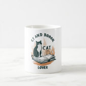 Cat & Book Lover Tasse (Mittel)