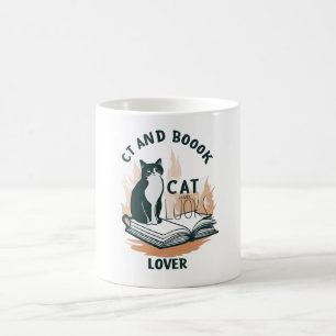 Cat & Book Lover Tasse