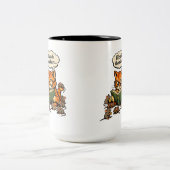 cat book zweifarbige tasse (Mittel)