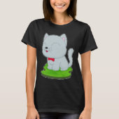 Cat Bow-Krawatte T-Shirt (Vorderseite)