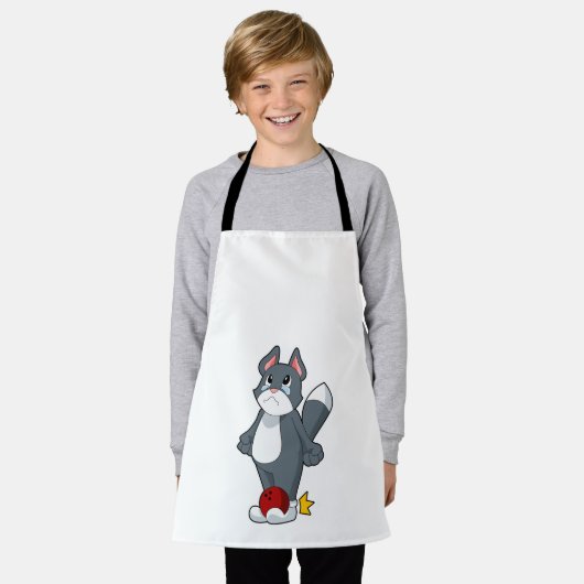 Cat Bowling Bowling ball Schürze (Getragen)