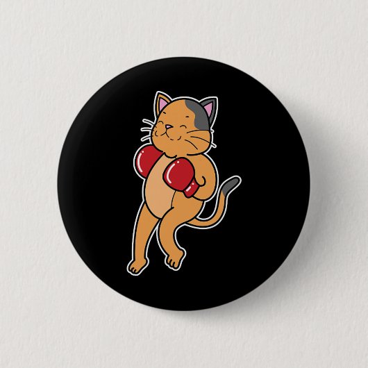Cat Boxing 2 Button (Vorderseite)