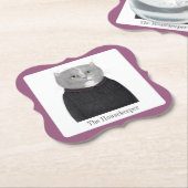 CAT-Brackets-Untersetzer für HOUSEKEEPER + Text Untersetzer (angewinkelt)